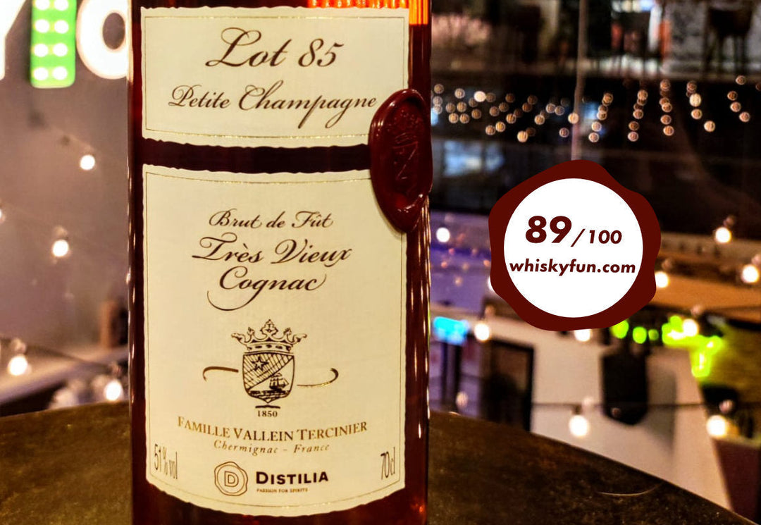 89 points from Whiskyfun.com to Lot 85 Cognac Famille Vallein Tercinier by Distilia