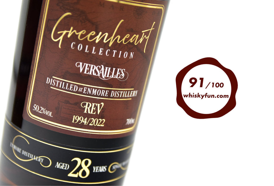 91 points from Whiskyfun.com to Versailles 1994 28yo REV Grenheart Collection