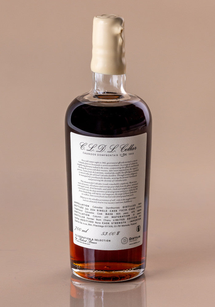 Calvados Domfrontais Comte Louis de Lauriston 1993/2024 53% The Virtues - Diligence, Robert Bauer and Distilia