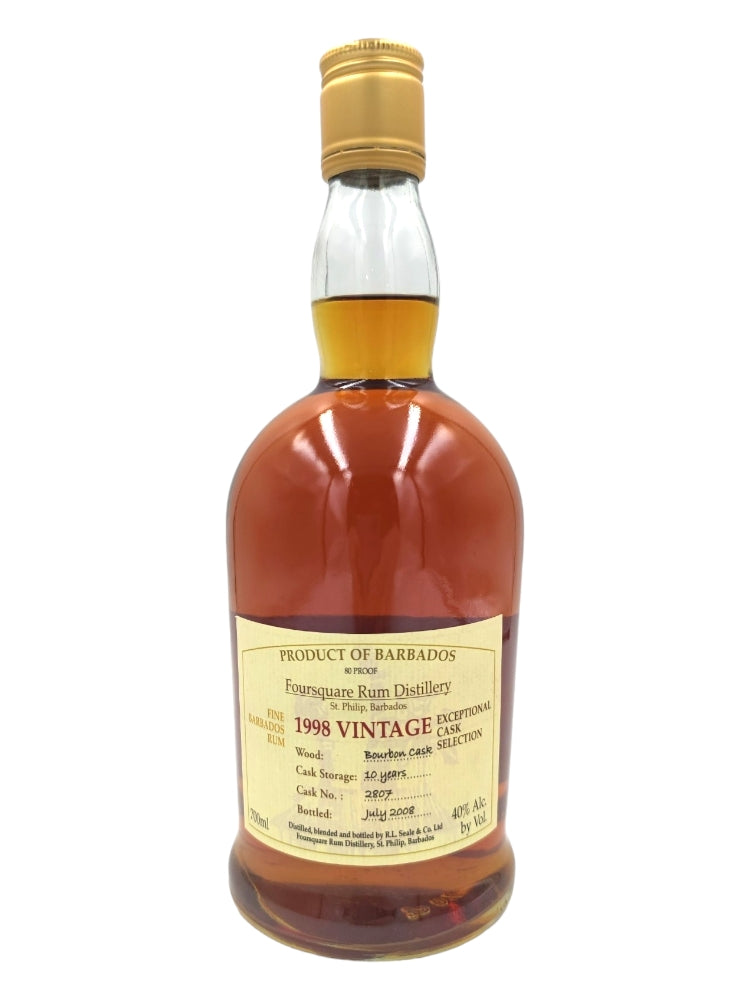 Foursquare 1998 10yo 40% cask#2807 Exceptional Cask Selection Mark