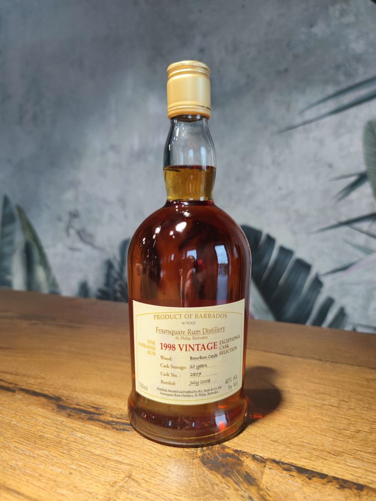 Foursquare 1998 10yo 40% cask#2807 Exceptional Cask Selection Mark