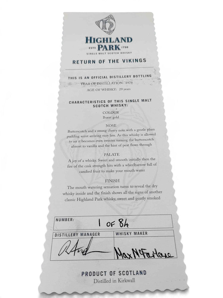 Highland Park 1979 29 Year Old 56.1% #413 Return of the Vikings