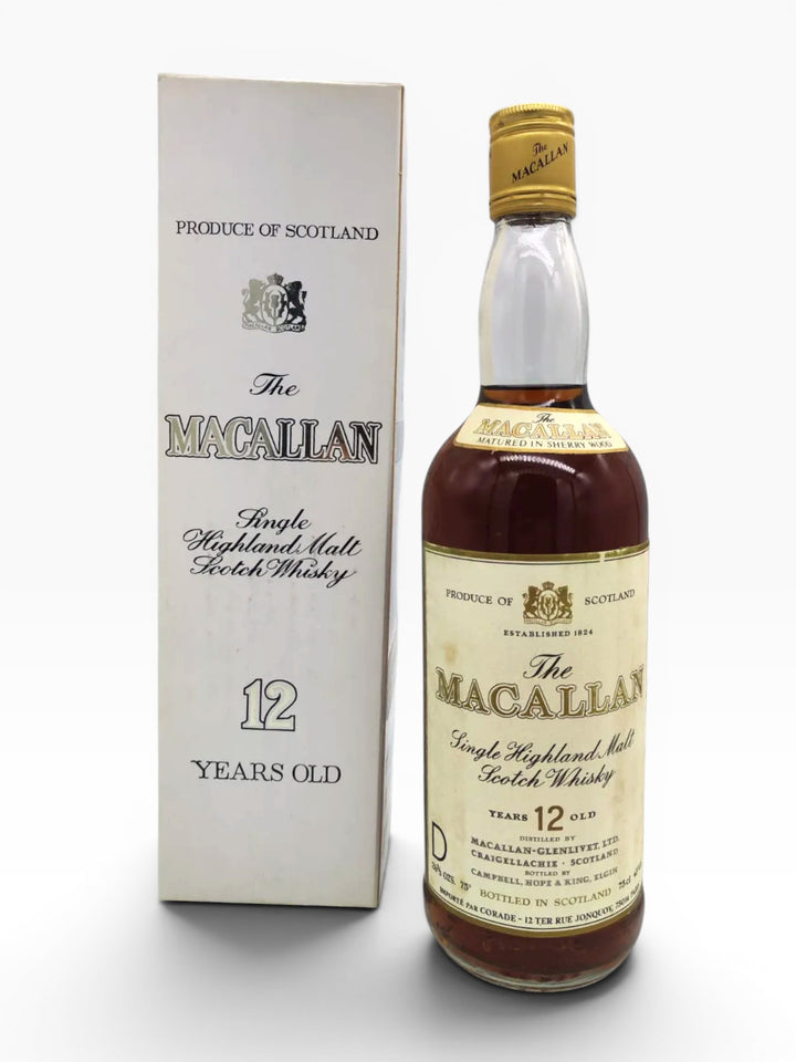 Macallan 12yo 75 proof 26 2/3 FL.OZS 43 GL 750ml Importé Par. Corade