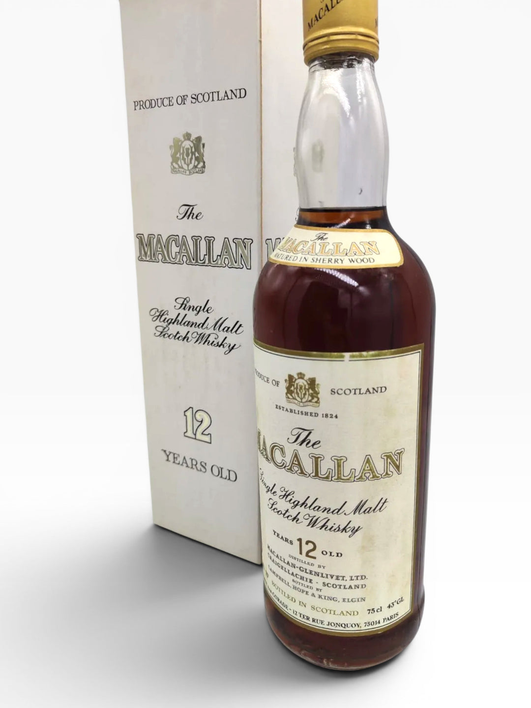 Macallan 12yo 75 proof 26 2/3 FL.OZS 43 GL 750ml Importé Par. Corade