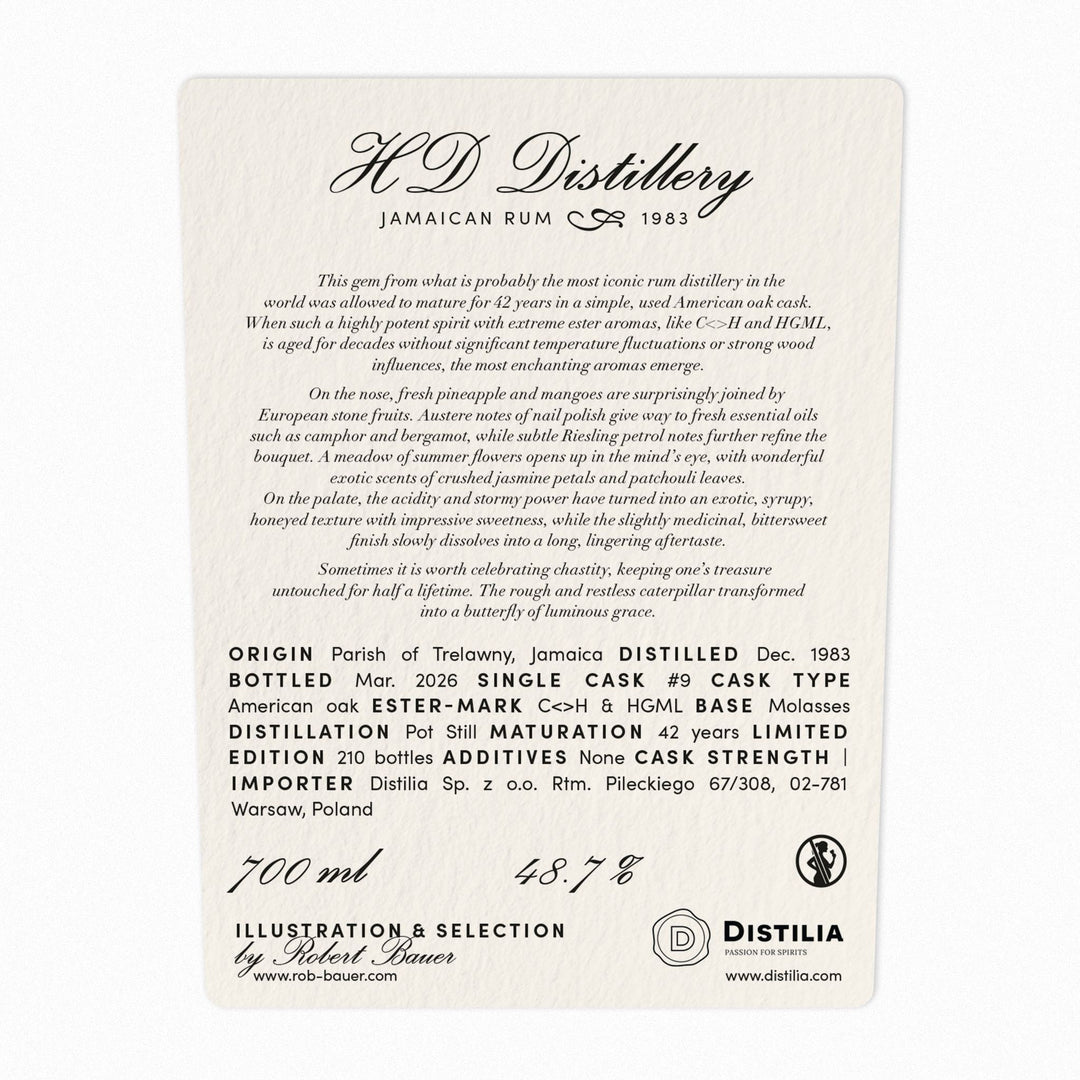 HD Distillery 1983/2026 42yo 48,7% cask #9 The Virtues - Chastity, Robert Bauer and Distilia