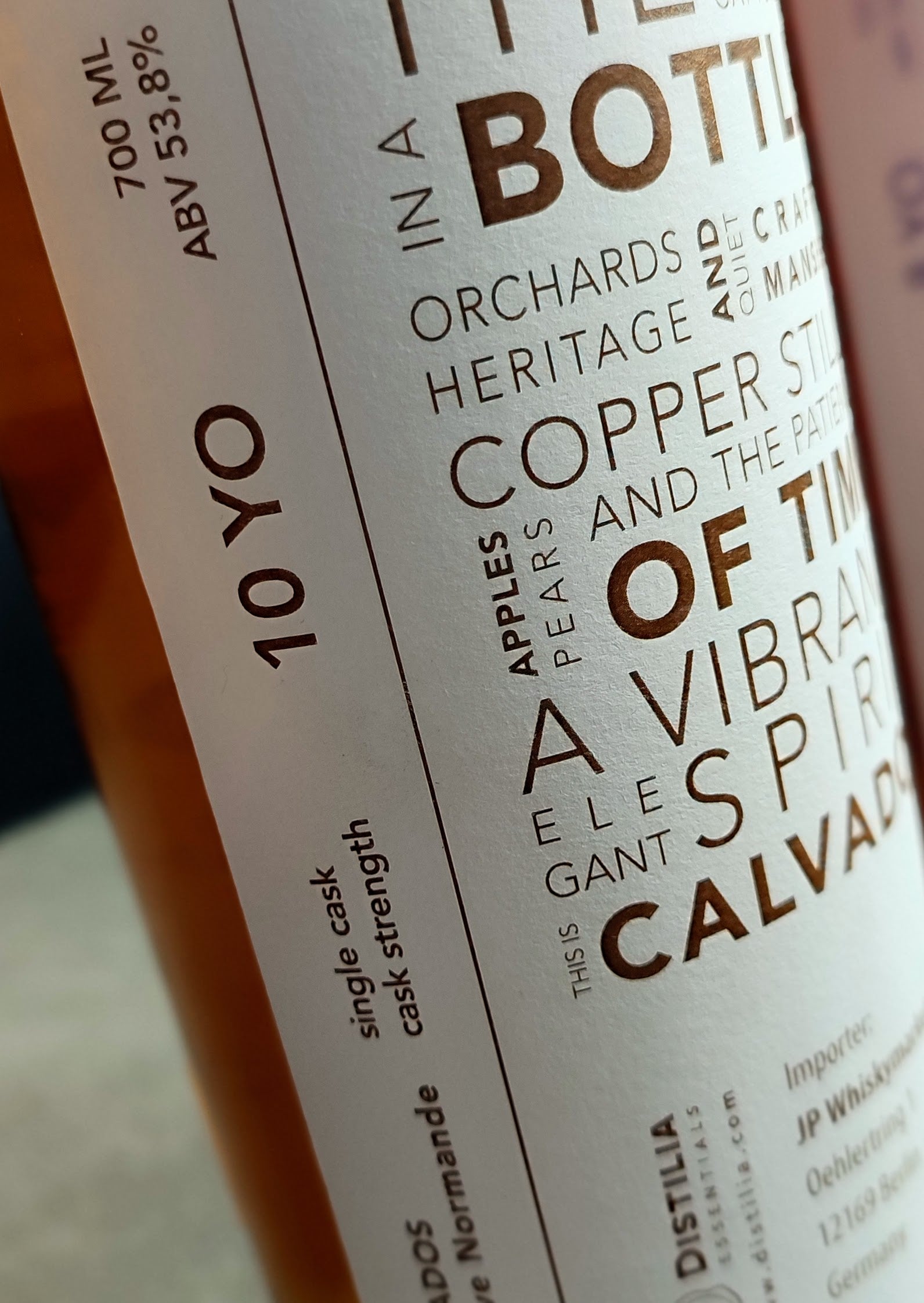 Calvados La Cave Normande 2013/2024 10yo 53,8% Distilia Essentials