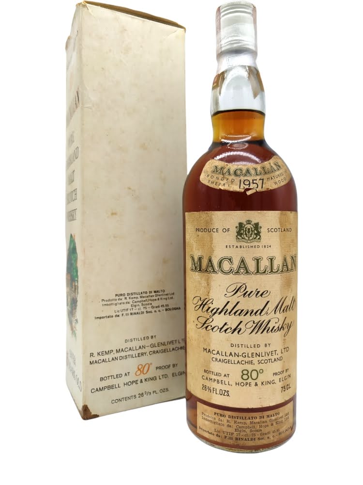 Macallan 1957 over 15yo 80 proof 26 2/3 FL.OZS