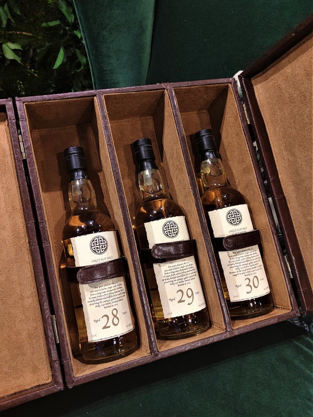 Port Ellen set 28yo, 29yo, 30yo - Distilia, 3 bottles 