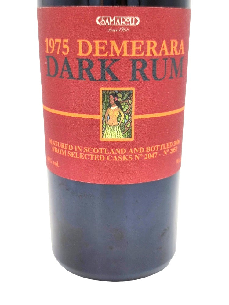 Samaroli 1975/2006 31yo 45% Demerara Dark Rum label