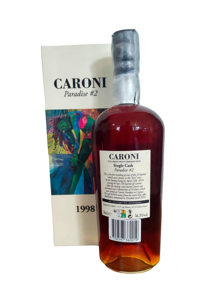 Caroni Paradise #2 Velier 1998 24yo 56,3% cask#3918 back