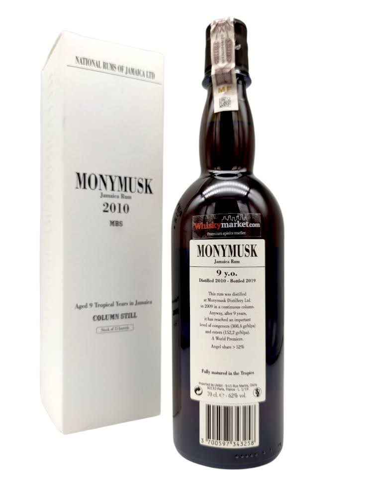 Monymusk 2010 MBS 9yo National Rums of Jamaica